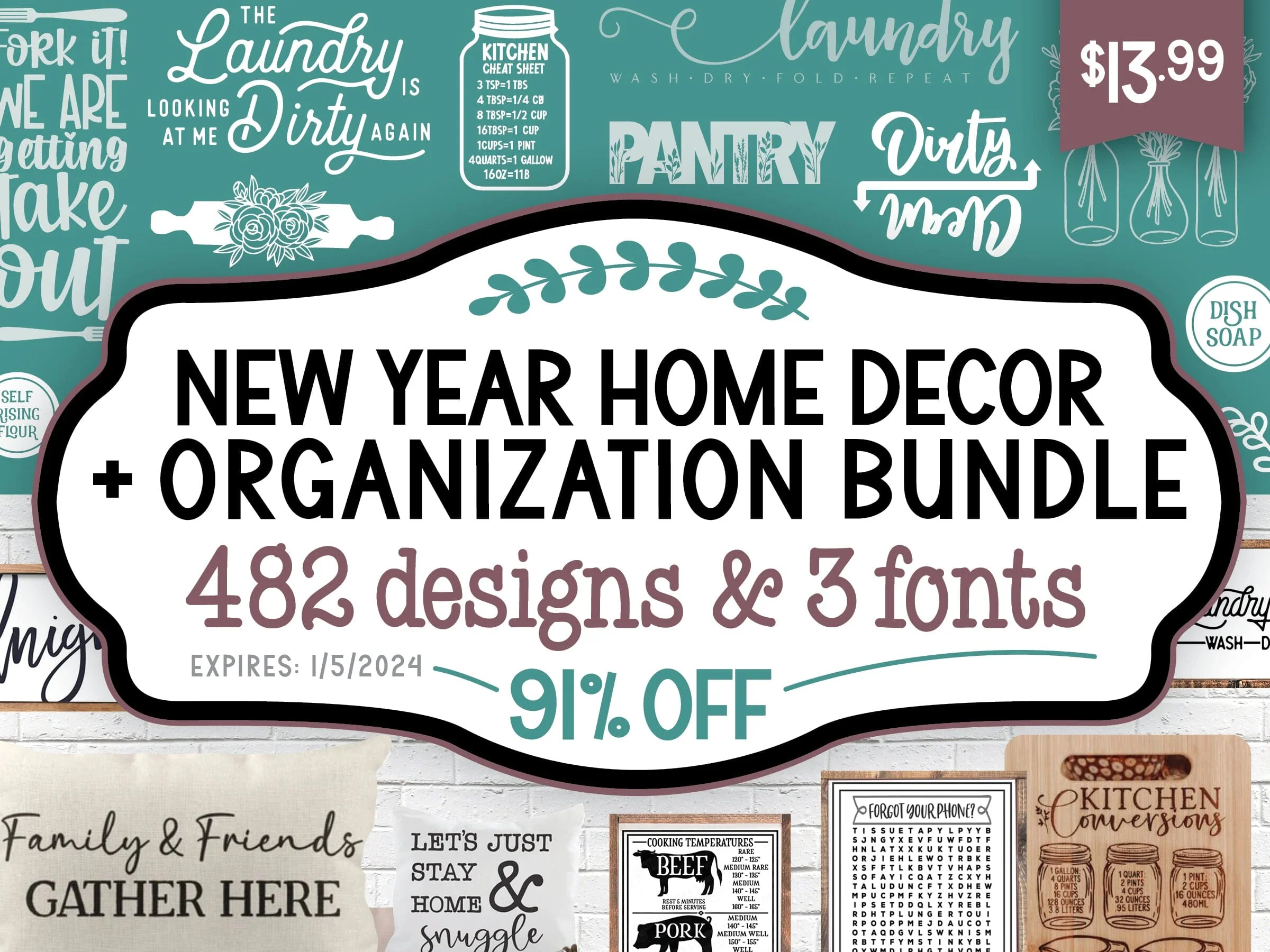 New Year Home Decor + Organization Bundle