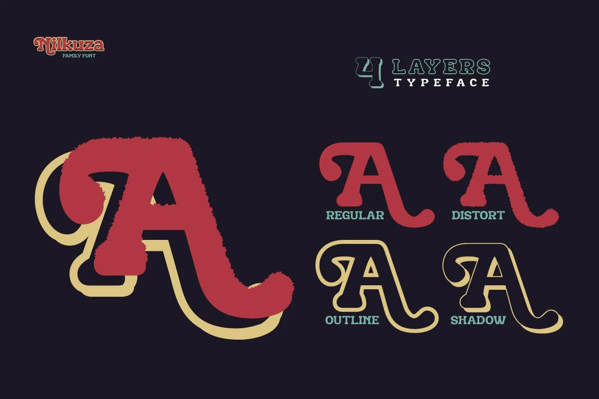 Nilkuza - Retro Display Font - Image 7