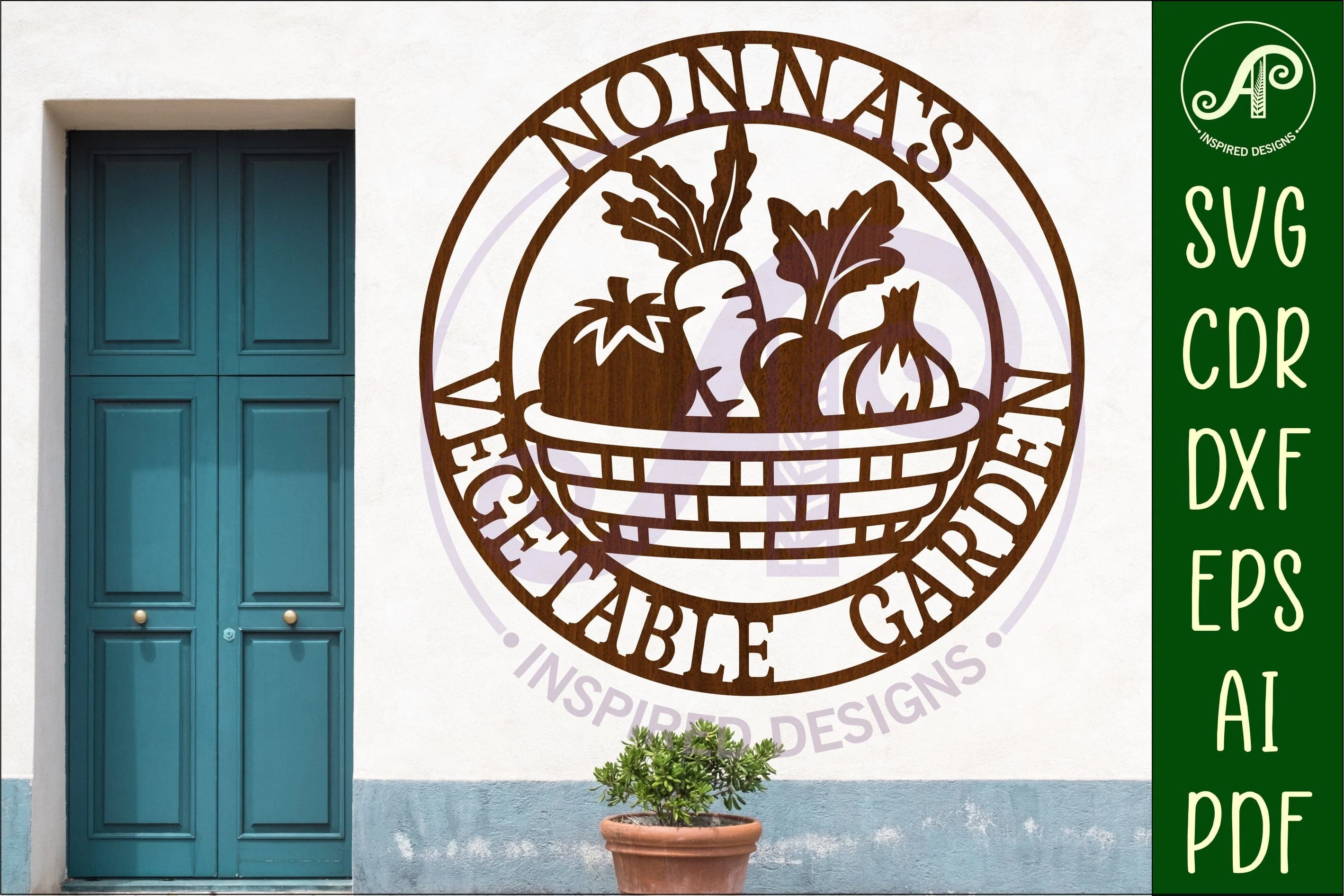 Nonna's Vegetable Garden Sign SVG, Laser Cut Vegetable