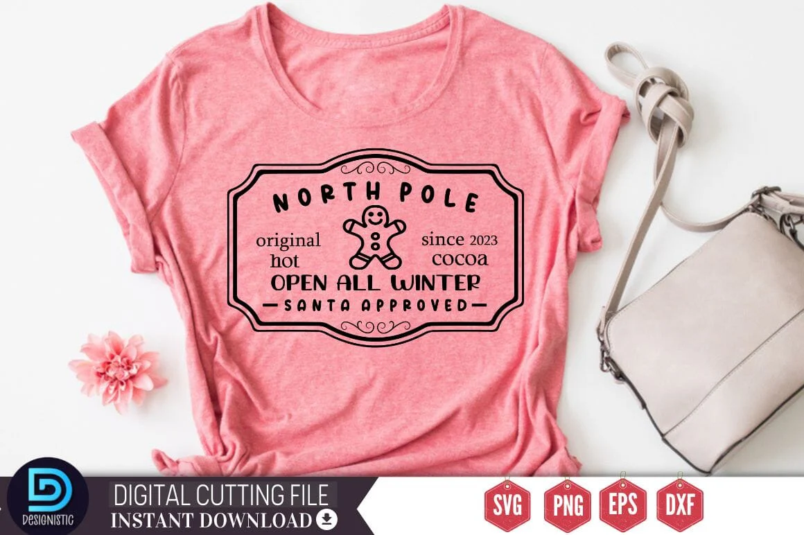 North pole original since 2023 hot cocoa open all winter santa approved SVG - Image 4