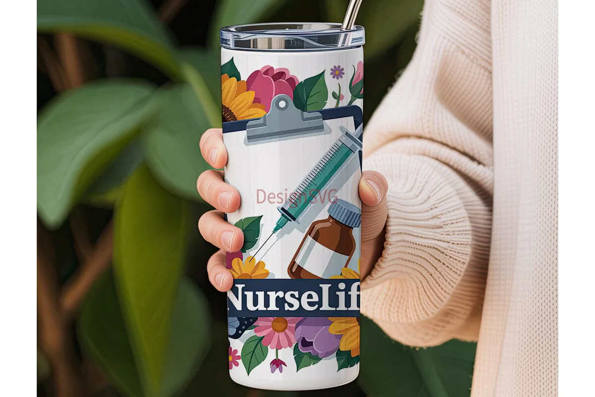 Nurse Life 20oz Tumbler Wrap - Image 3