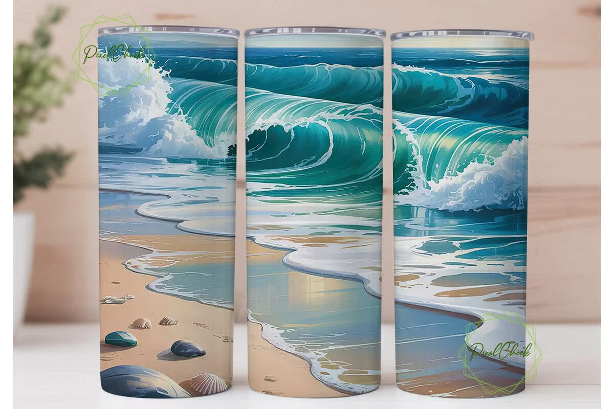 Ocean Beach Waves 20oz Tumbler Wrap