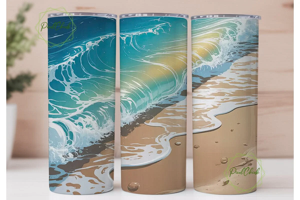 Ocean Waves Beach 20oz Tumbler Wrap