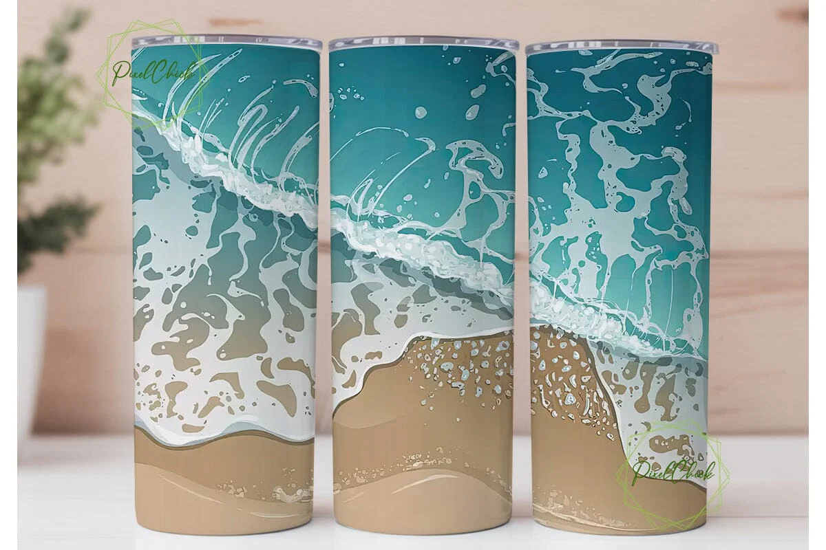 Ocean Waves Beach 20oz Tumbler Wrap