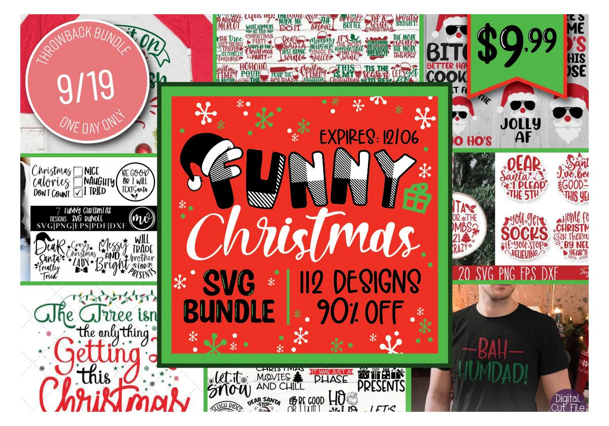 One Day Throwback! Funny Christmas Design Bundle