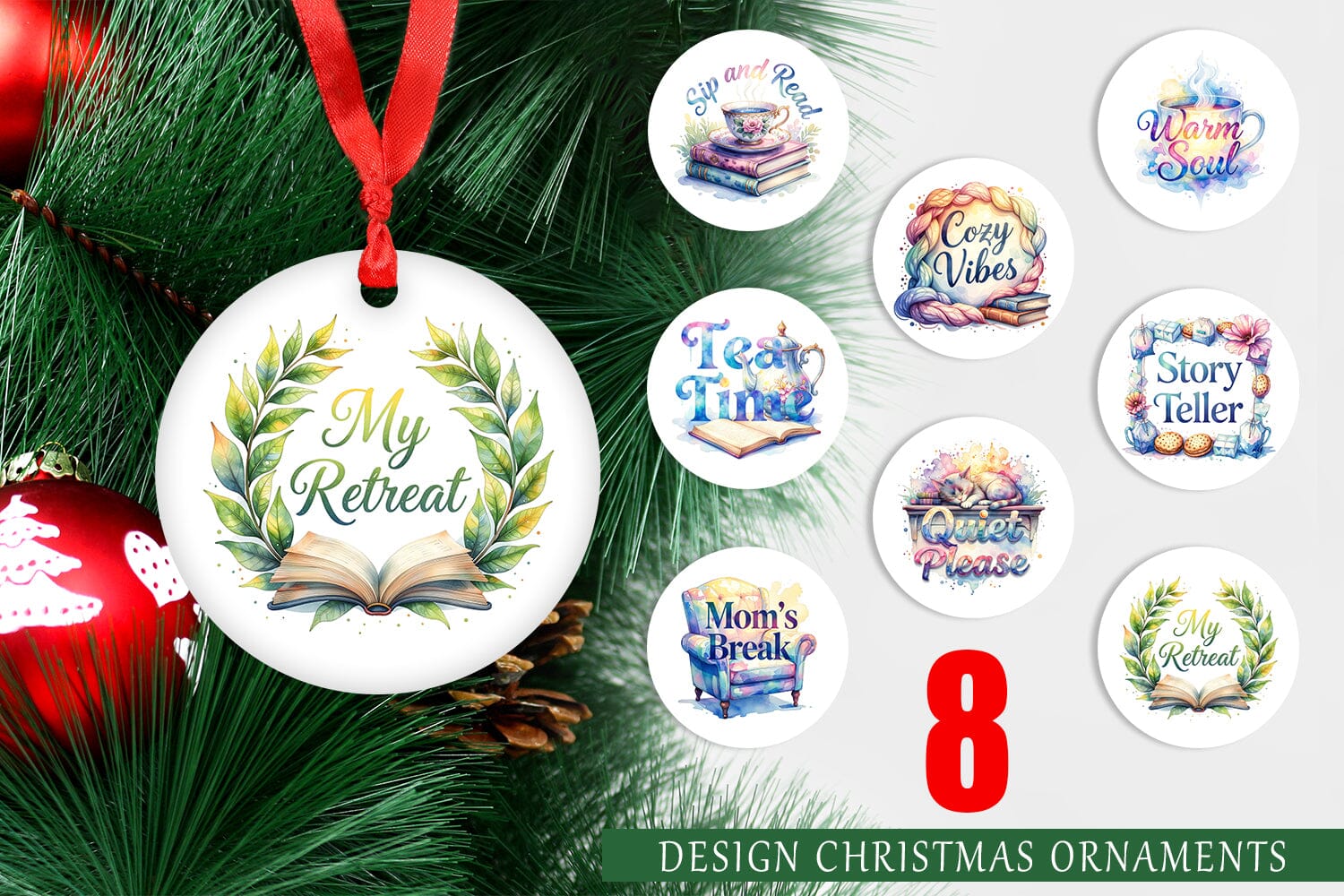 Ornament Mom Reading Quotes