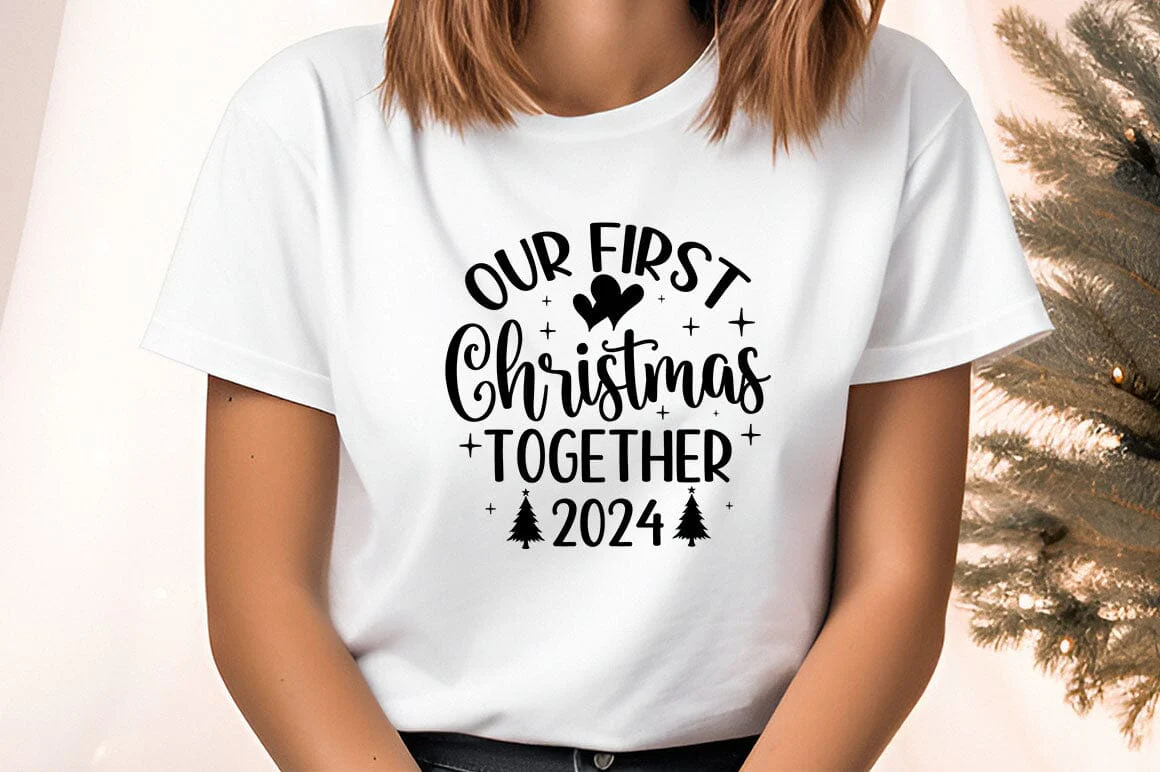 Our First Christmas Together 2024  svg Design - Image 3