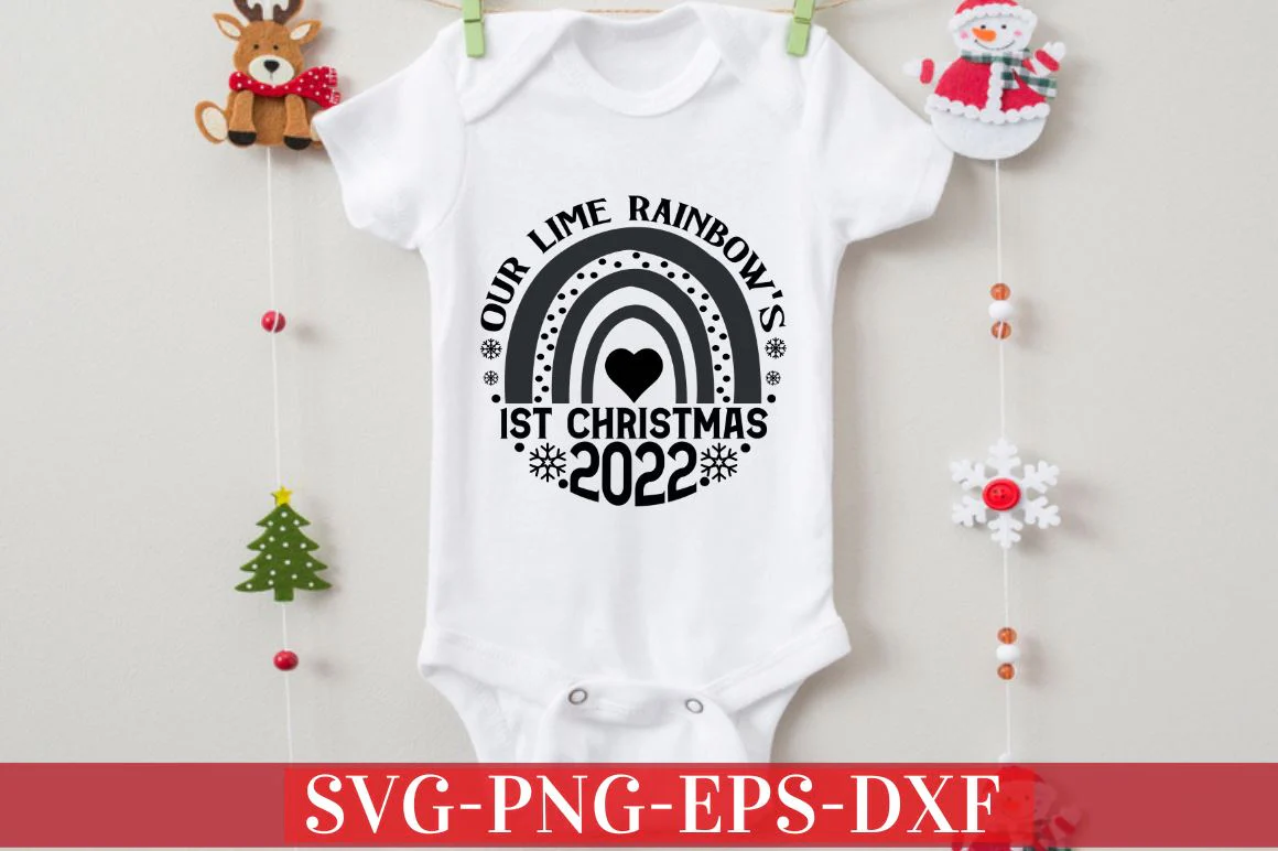 Our lime rainbow's 1st christmas 2022 SVG - Image 2
