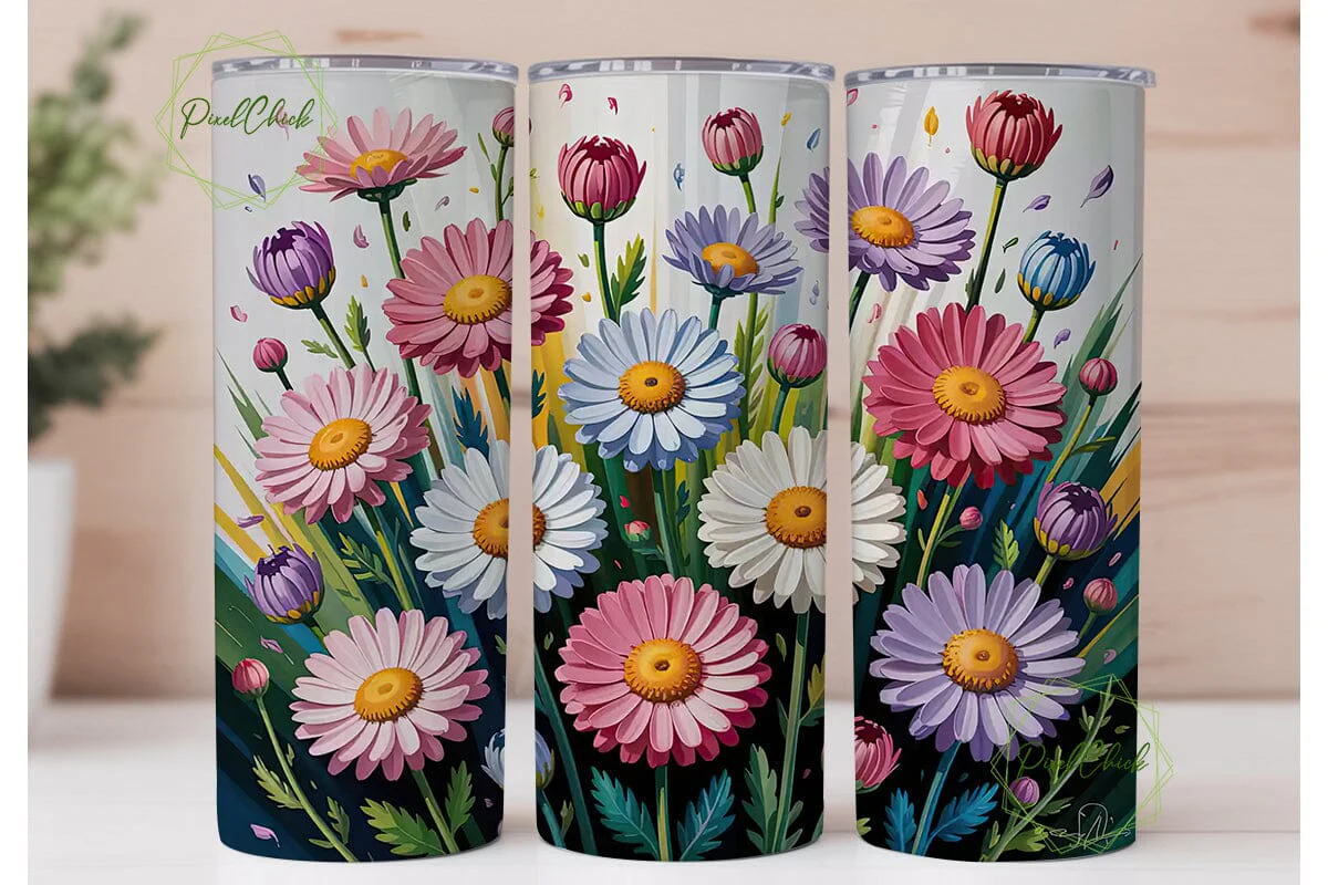 Painted Daisy 20oz Tumbler Wrap
