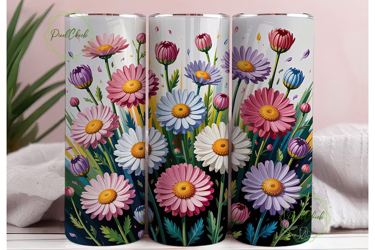 Painted Daisy 20oz Tumbler Wrap - Image 3