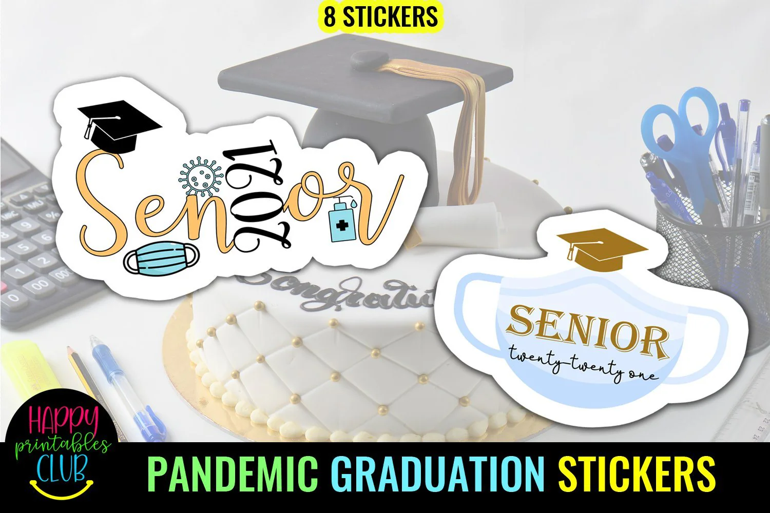 Pandemic Graduation Stickers- Graduation Stickers 2021 - Image 2