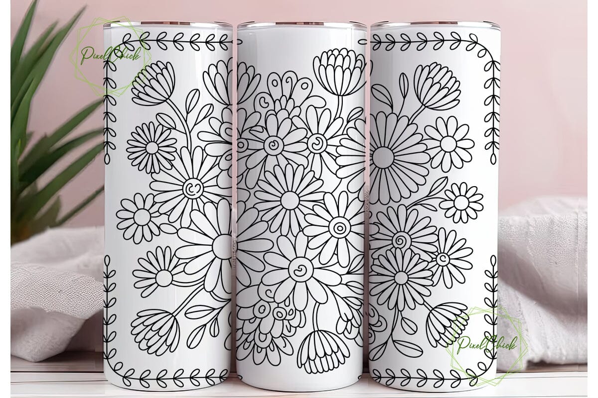 Pastel Dream Floral Tumbler Wrap