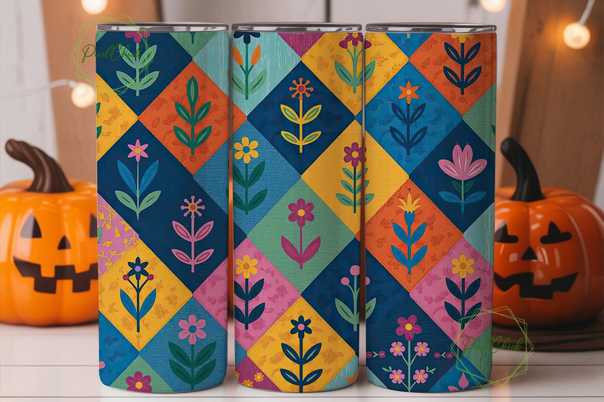 Patchwork Floral Tumbler Wrap - Image 2