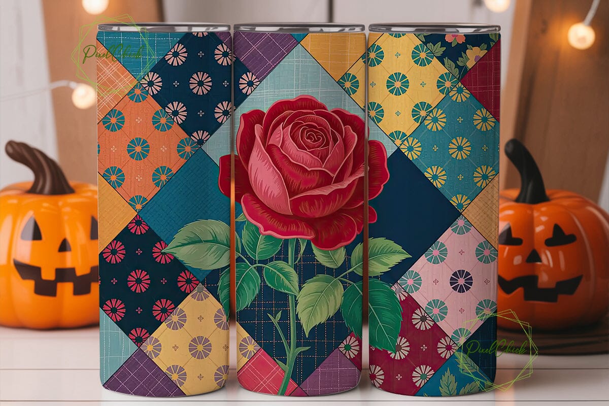 Patchwork Floral Tumbler Wrap - Image 2