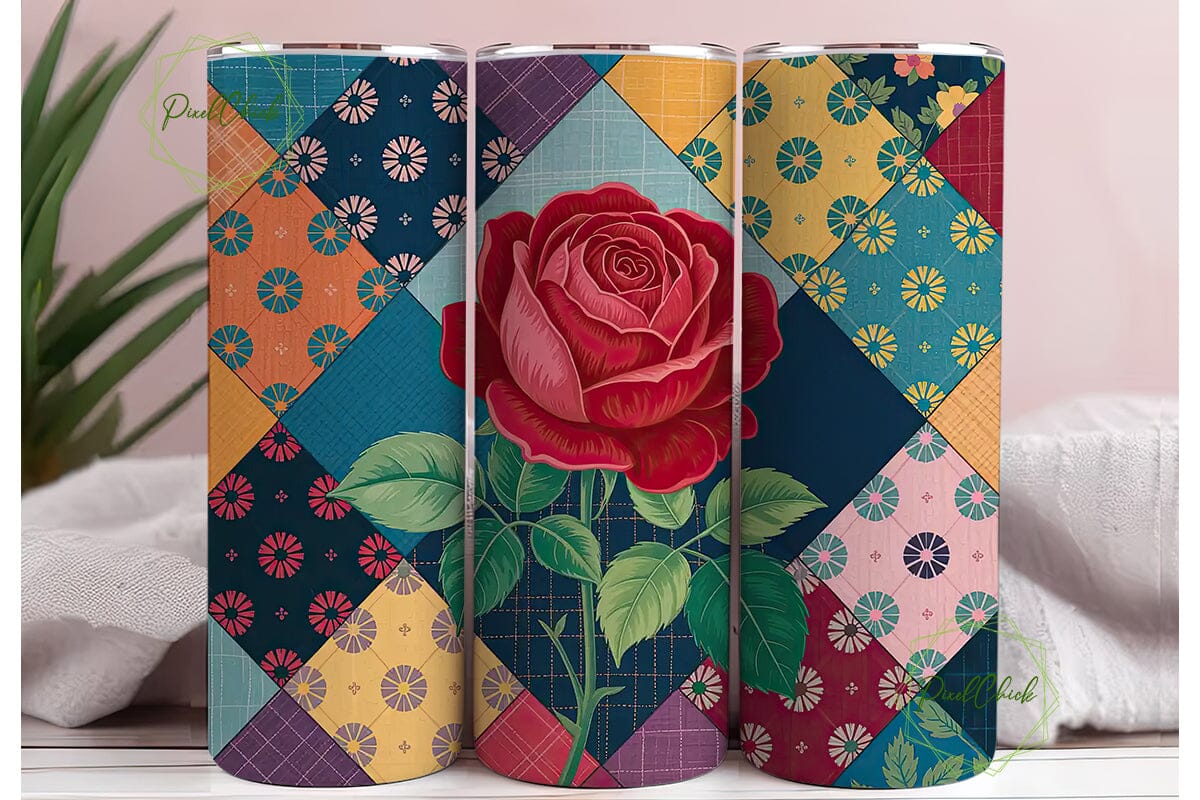 Patchwork Floral Tumbler Wrap - Image 3