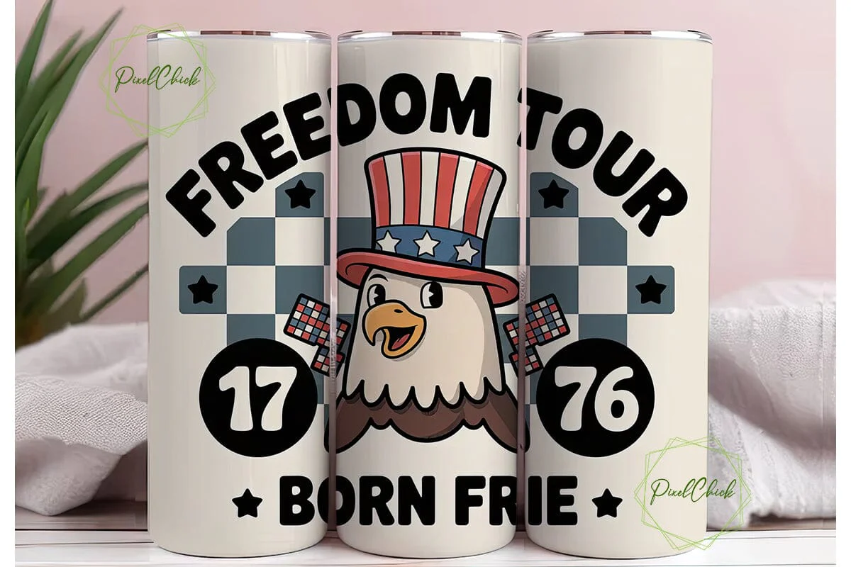 Patriotic Eagle 20oz Tumbler Wrap
