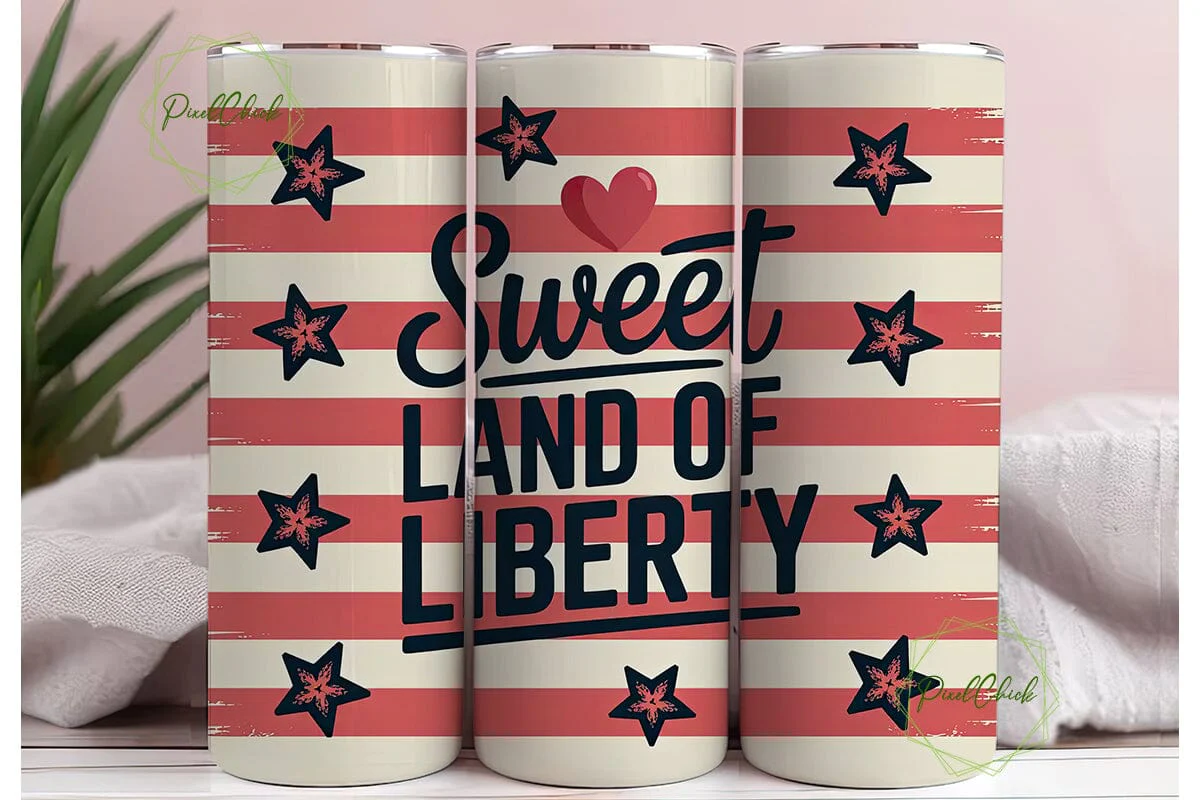 Patriotic Stars & Stripes 20oz Tumbler