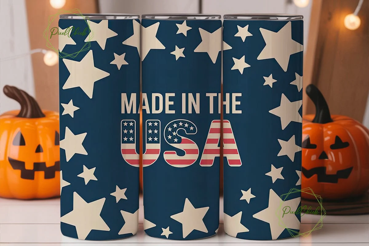 Patriotic USA Tumbler Wrap PNG - Image 3
