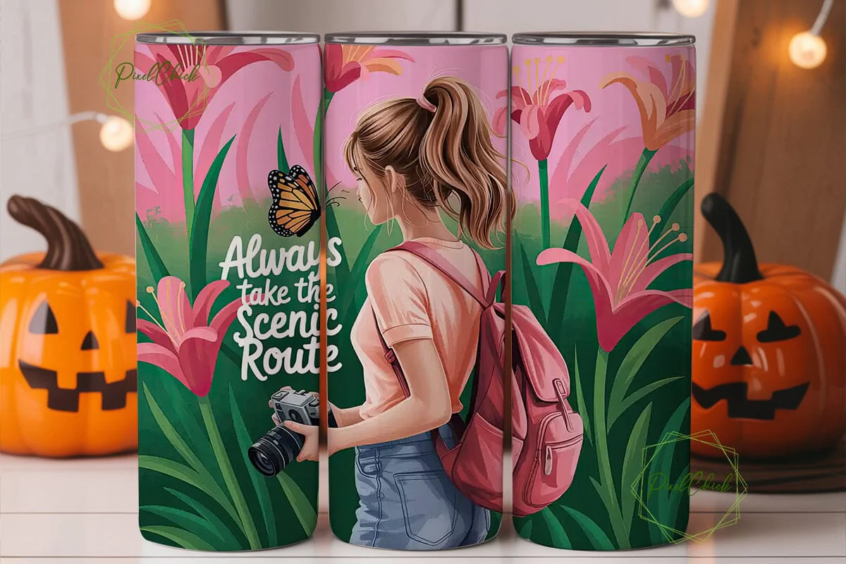 Photographer Girl Tumbler Wrap PNG - Image 2