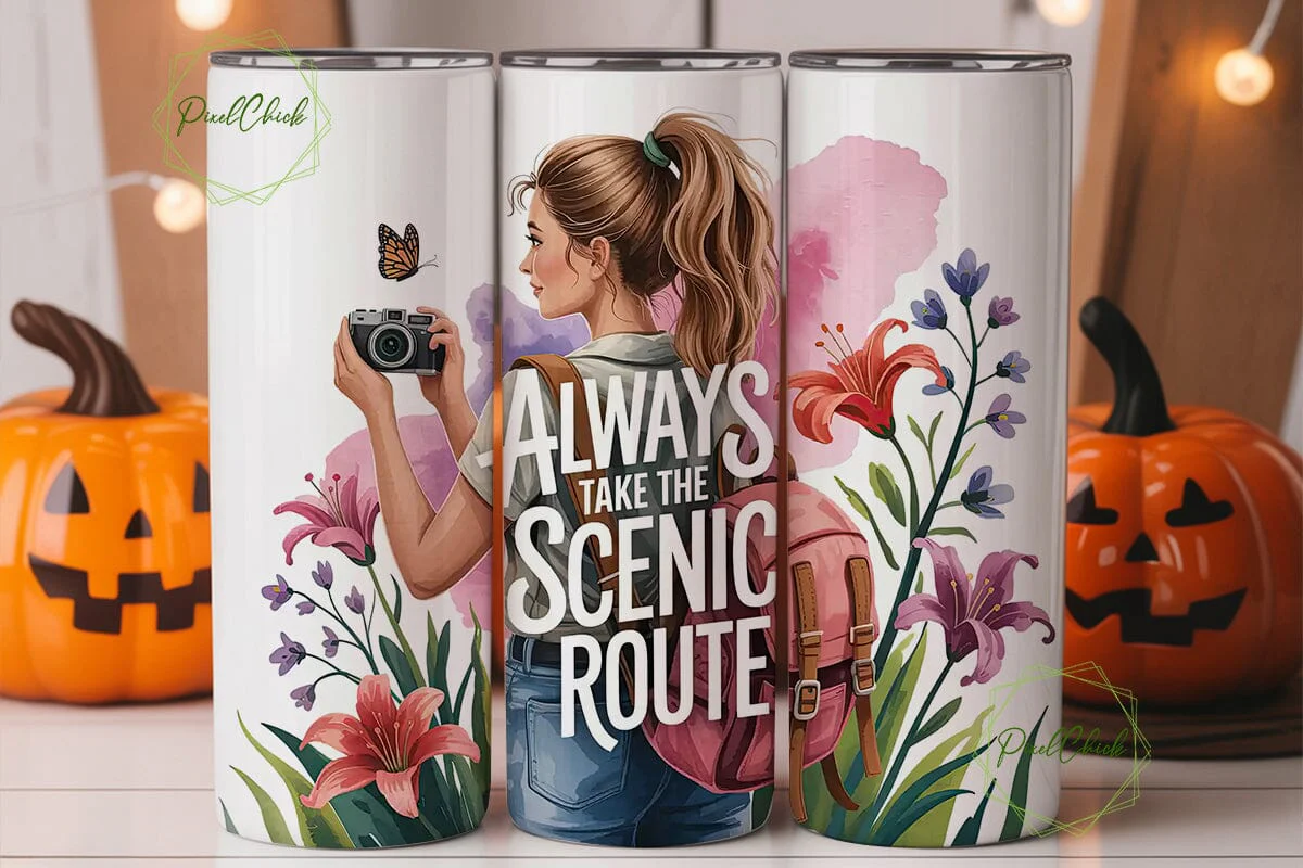 Photographer Girl Tumbler Wrap PNG - Image 2