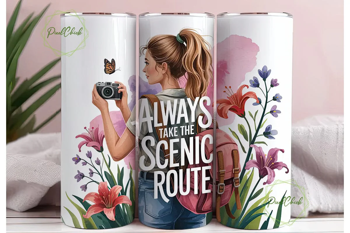 Photographer Girl Tumbler Wrap PNG - Image 3