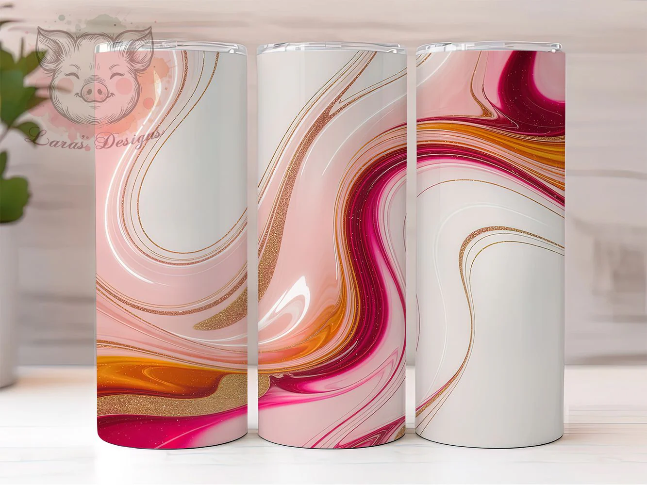 Pink Gold Marble Tumbler Wrap, Gold Marble, Elegant Style, Artistic Pattern, Chic Design, Tumbler Wrap, Sublimation Design
