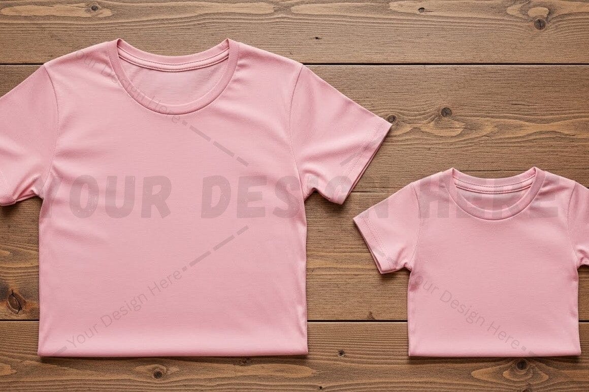 Pink t-shirt mockup design
