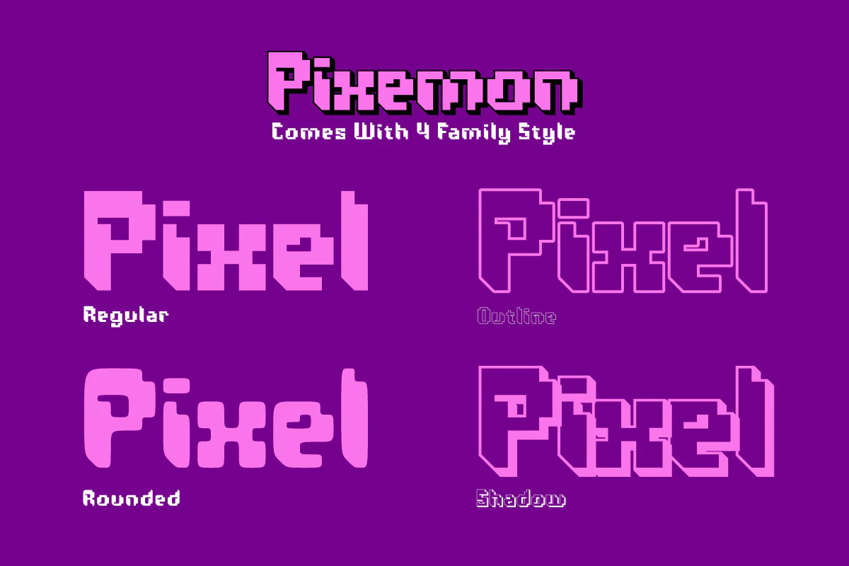 Pixemon - Pixel Game Font - Image 9