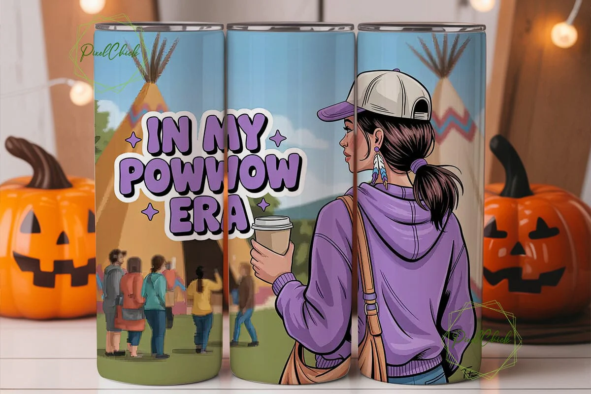 Powwow Girl Coffee Tumbler Wrap - Image 2