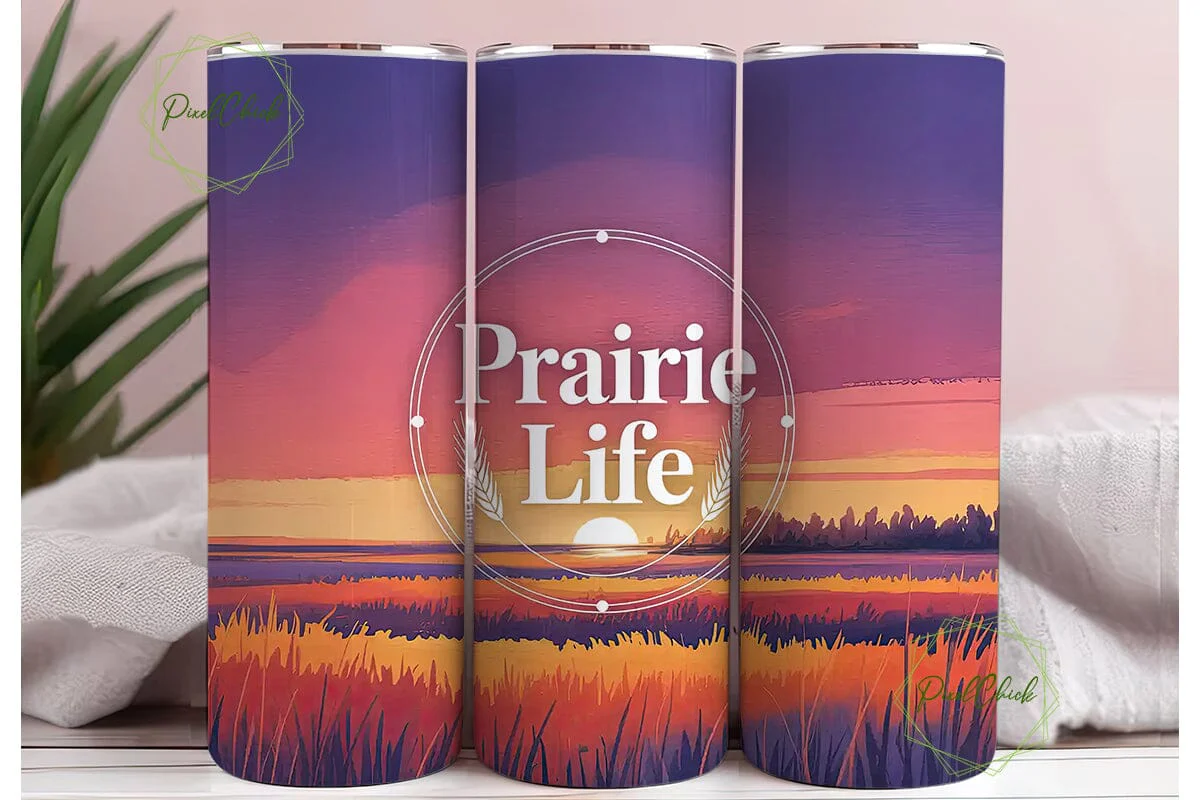 Prairie Sunset 20oz Tumbler Wrap - Image 3