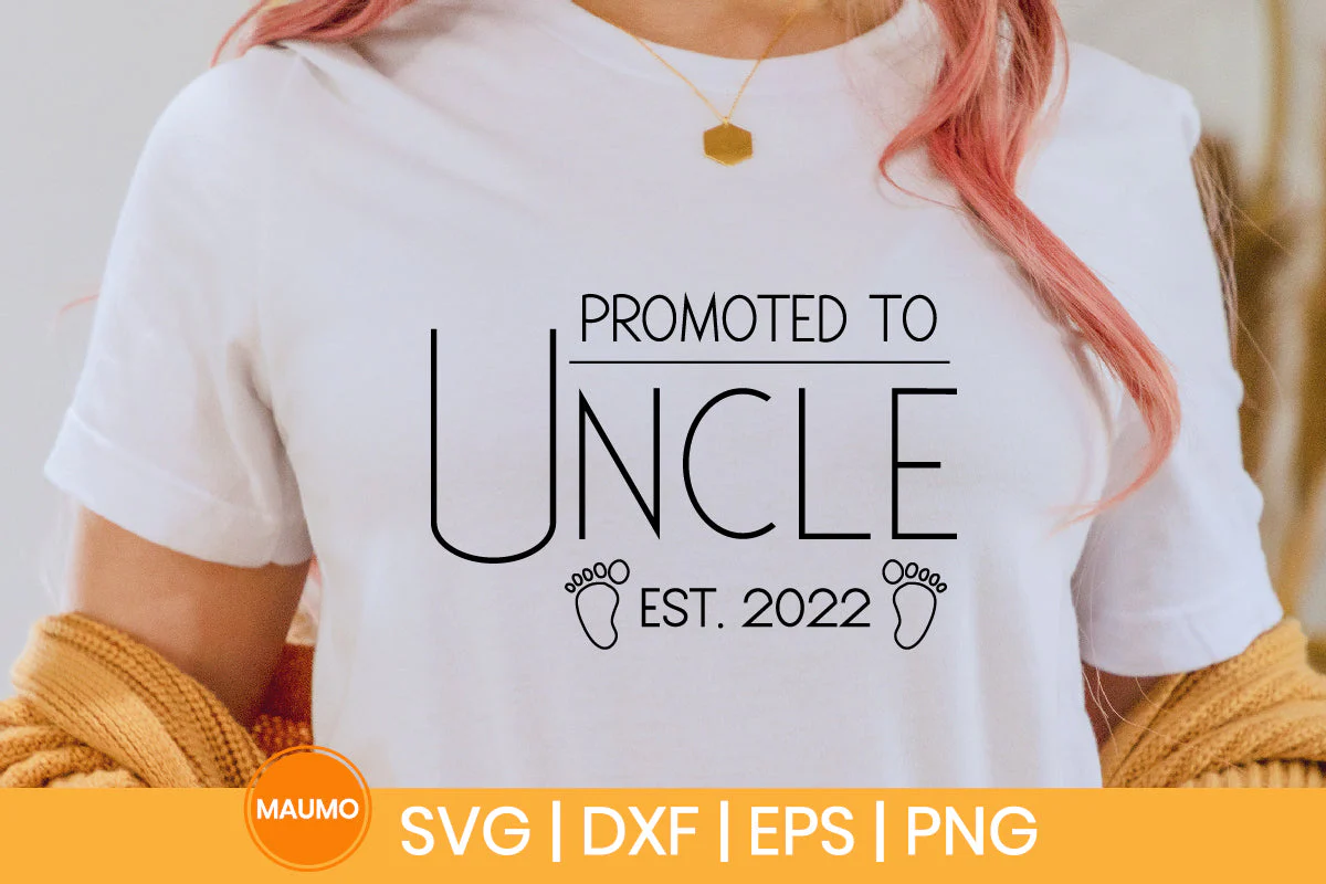 Promoted to uncle est.2022 svg quote - Image 3