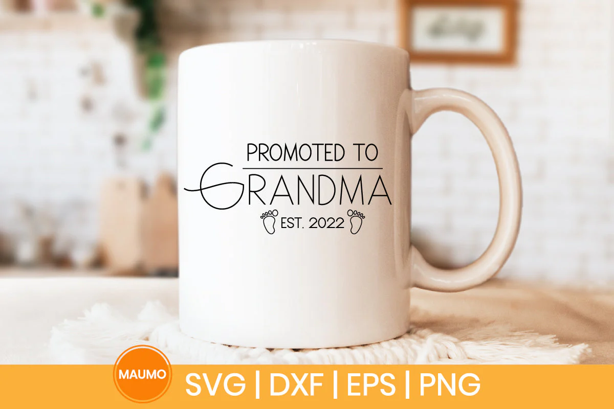 Promoted to grandma svg quote est. 2022 - Image 2