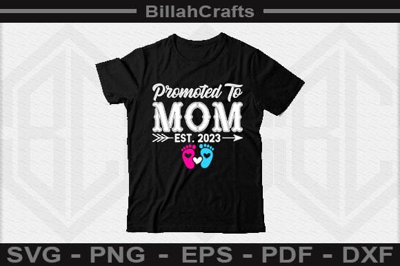 Promoted To Mom Est 2023 SVG File - Image 2