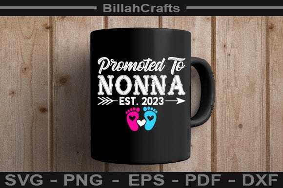 Promoted To Nonna Est 2023 SVG File - Image 3