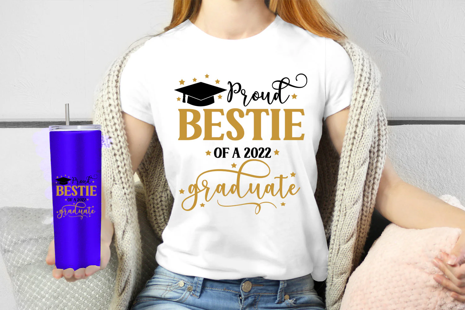 Proud Bestie of Graduate 2022 Sublimation I Graduation 2022 - Image 3