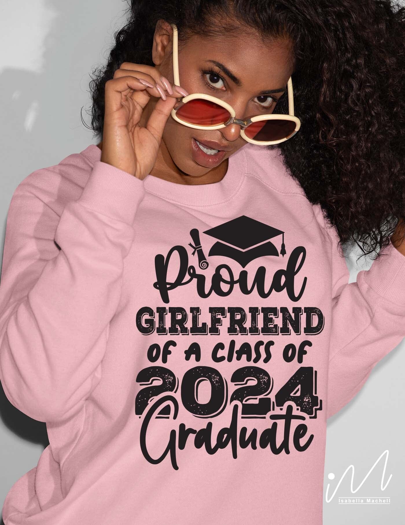Proud girlfriend of a class of 2024 graduate svg, Graduate girlfriend t shirt svg, Graduation t shirt svg, Graduation 2024, Proud graduation 2024 svg, Class of 2024 svg, Funny graduation svg, Graduate cut files, Graduation mug svg - Image 3