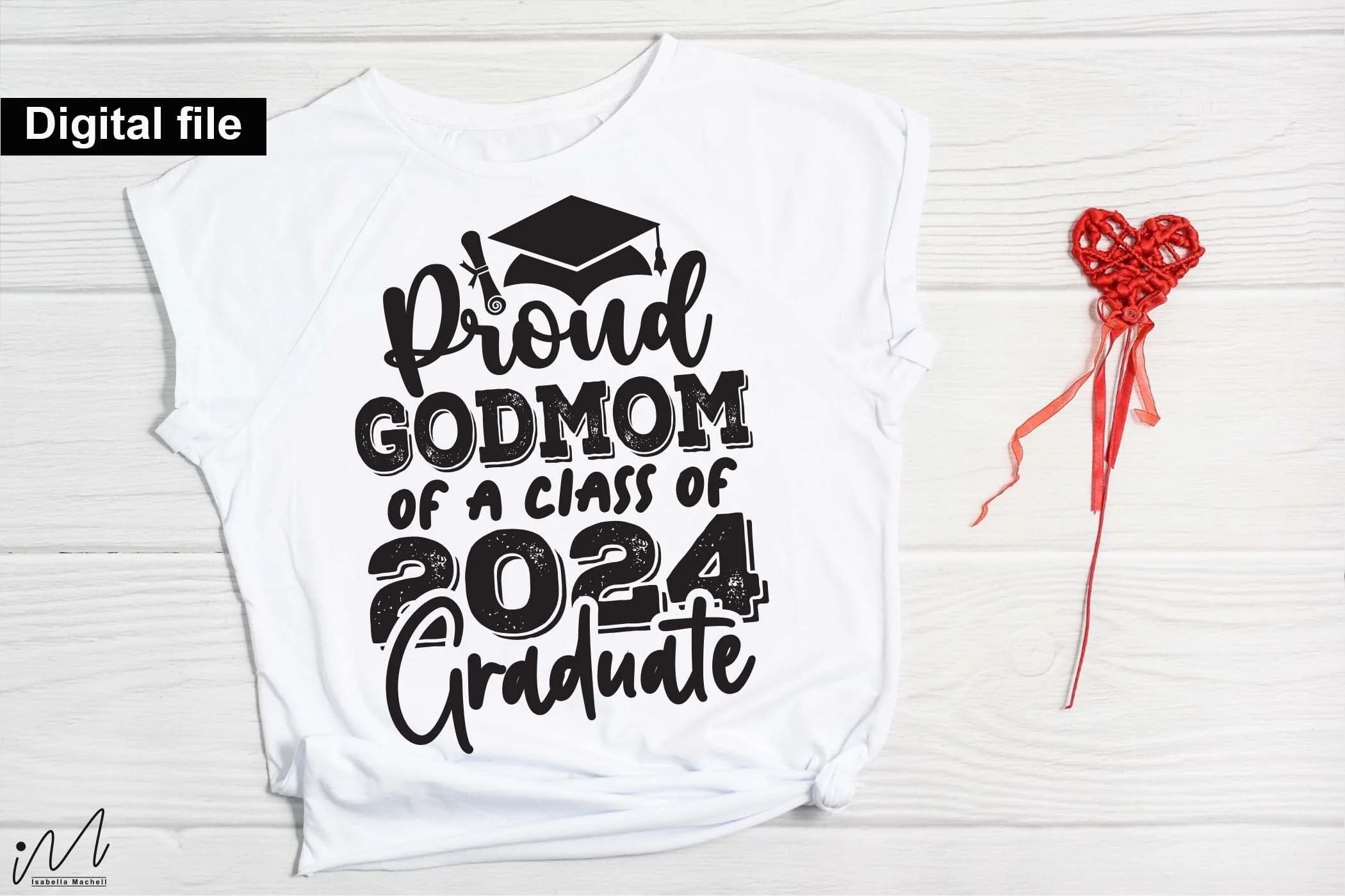Proud Godmom of a class of 2024 graduate, Graduation t shirt svg, Graduation 2024, Proud graduation 2024 svg, Class of 2024 svg, Funny graduation svg, Graduate cut files, Graduation mug svg - Image 3