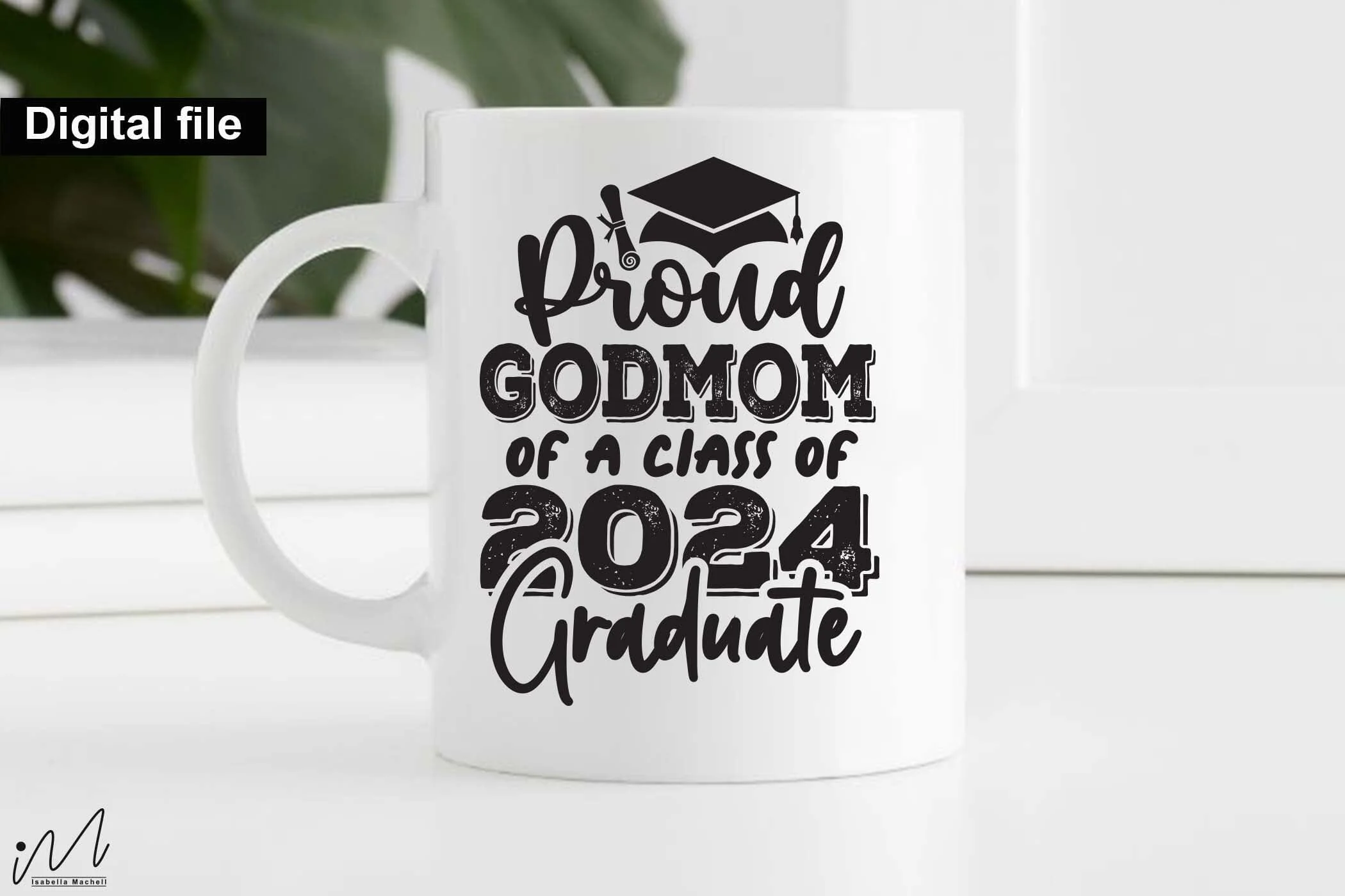 Proud Godmom of a class of 2024 graduate, Graduation t shirt svg, Graduation 2024, Proud graduation 2024 svg, Class of 2024 svg, Funny graduation svg, Graduate cut files, Graduation mug svg - Image 4