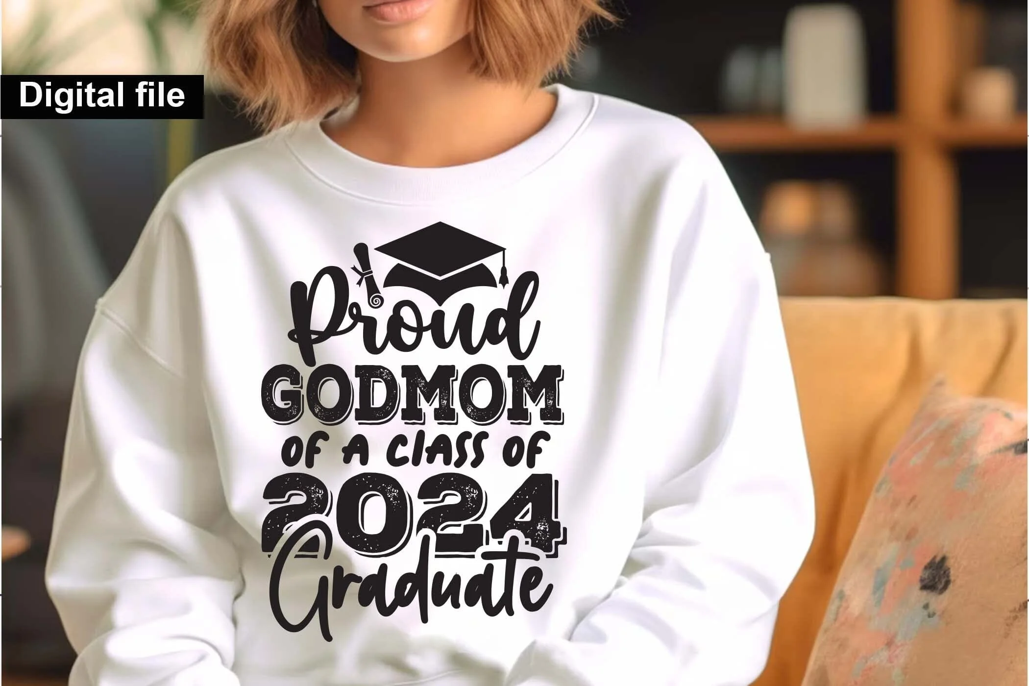 Proud Godmom of a class of 2024 graduate, Graduation t shirt svg, Graduation 2024, Proud graduation 2024 svg, Class of 2024 svg, Funny graduation svg, Graduate cut files, Graduation mug svg - Image 5