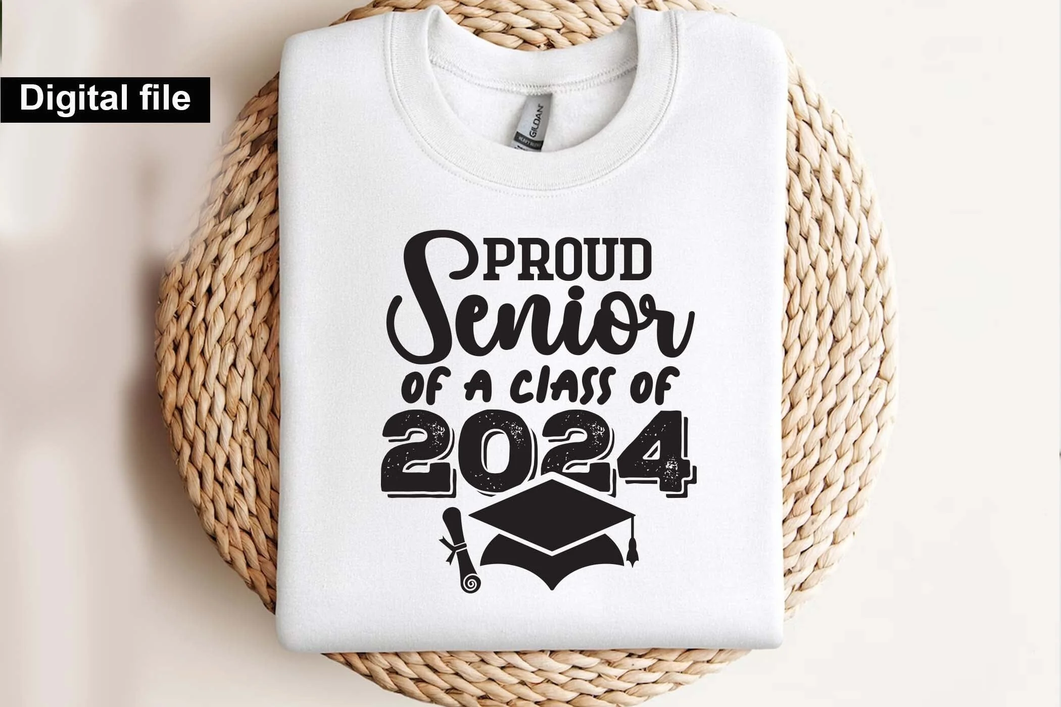 Proud senior of a class of 2024 svg, senior 2024 svg, senior t shirt svg, senior graduation svg, - Image 5