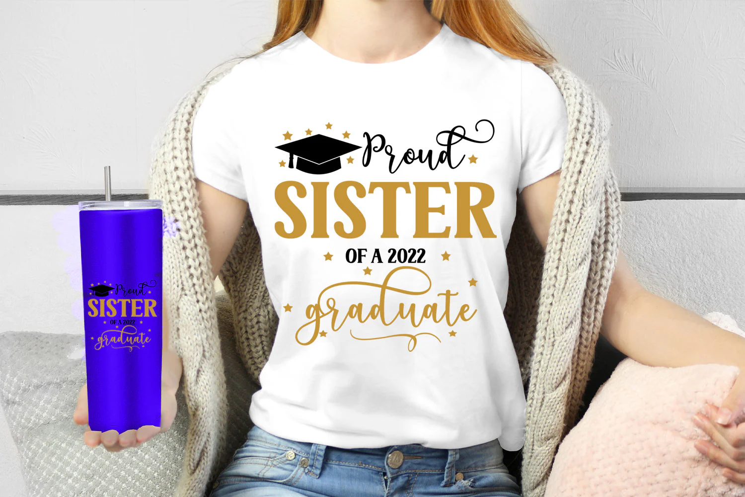 Proud Sister of Graduate 2022 Sublimation I Graduation 2022 - Image 2