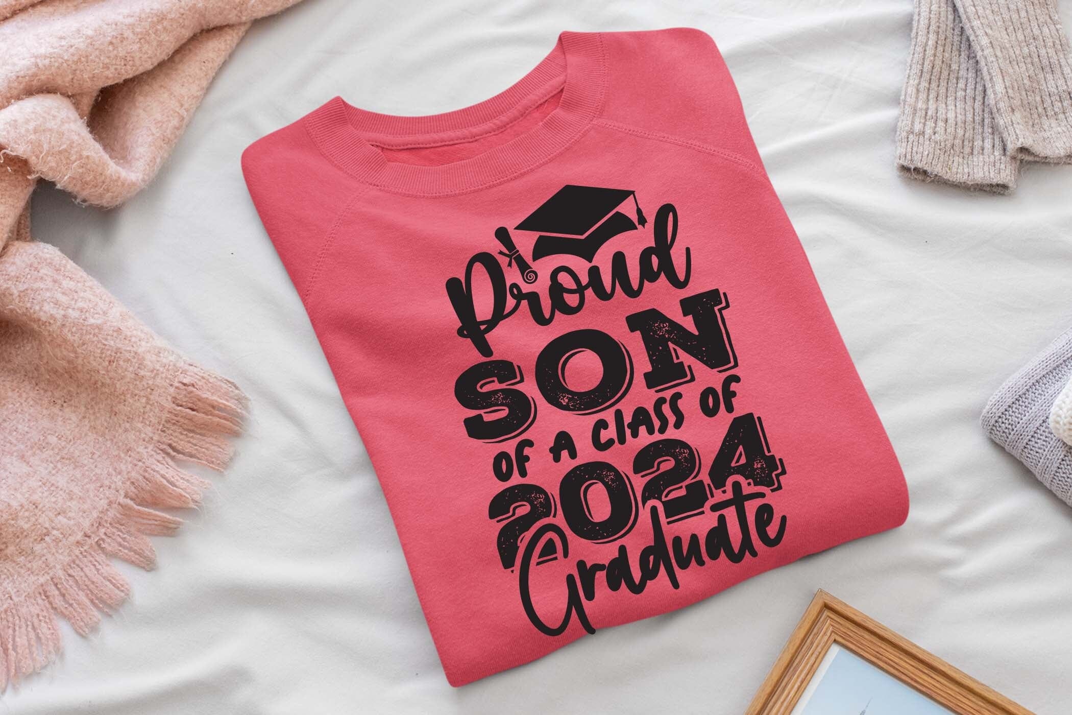 Proud son of a class of 2024 graduate svg, Graduation t shirt svg, Graduation 2024, Proud graduation 2024 svg, Class of 2024 svg, Funny graduation svg, Graduate cut files, Graduation mug svg, proud son t shirt svg, - Image 3