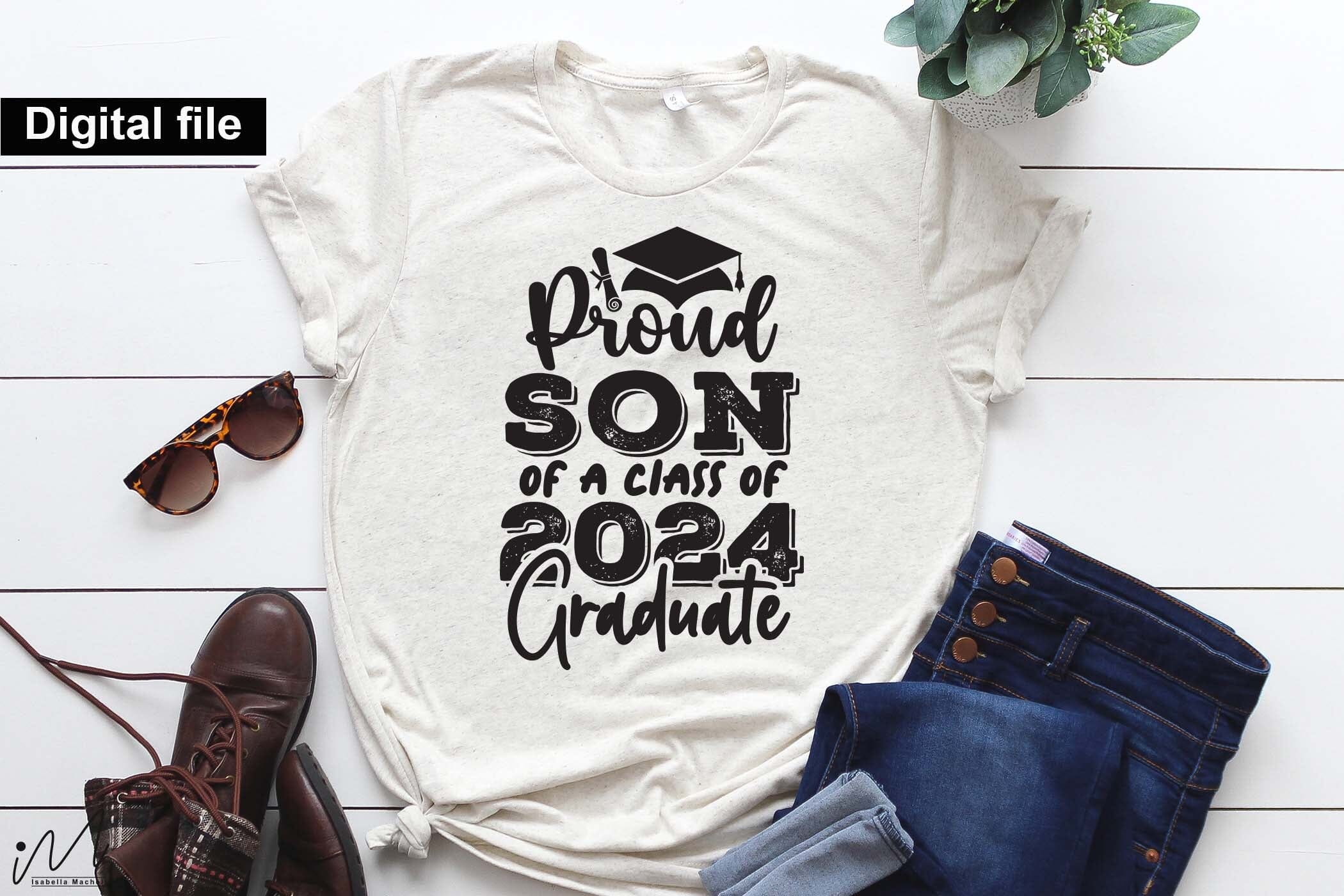 Proud son of a class of 2024 graduate svg, Graduation t shirt svg, Graduation 2024, Proud graduation 2024 svg, Class of 2024 svg, Funny graduation svg, Graduate cut files, Graduation mug svg, proud son t shirt svg, - Image 5