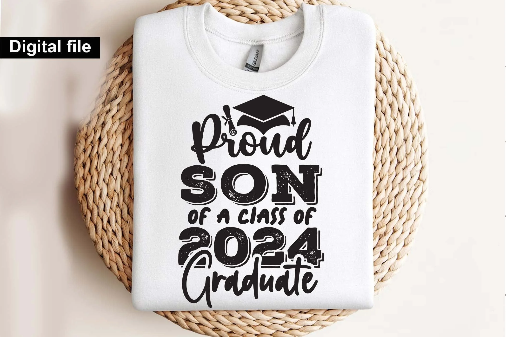 Proud son of a class of 2024 graduate svg, Graduation t shirt svg, Graduation 2024, Proud graduation 2024 svg, Class of 2024 svg, Funny graduation svg, Graduate cut files, Graduation mug svg, proud son t shirt svg, - Image 7