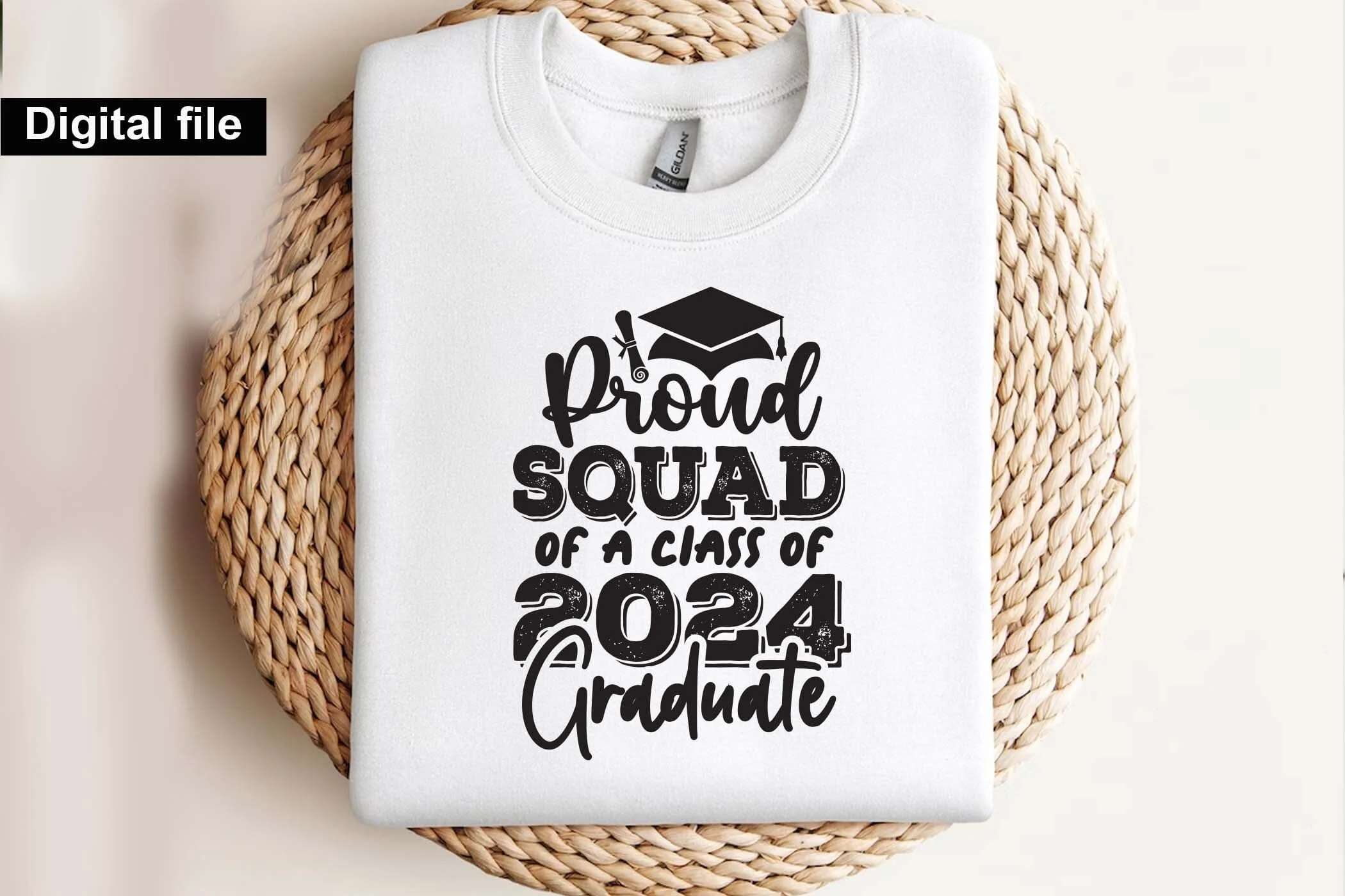 Proud squad of a class of 2024 graduate svg, Graduation t shirt svg, Graduation 2024, Proud graduation 2024 svg, Class of 2024 svg, Funny graduation svg, Graduate cut files, Graduation mug svg - Image 3