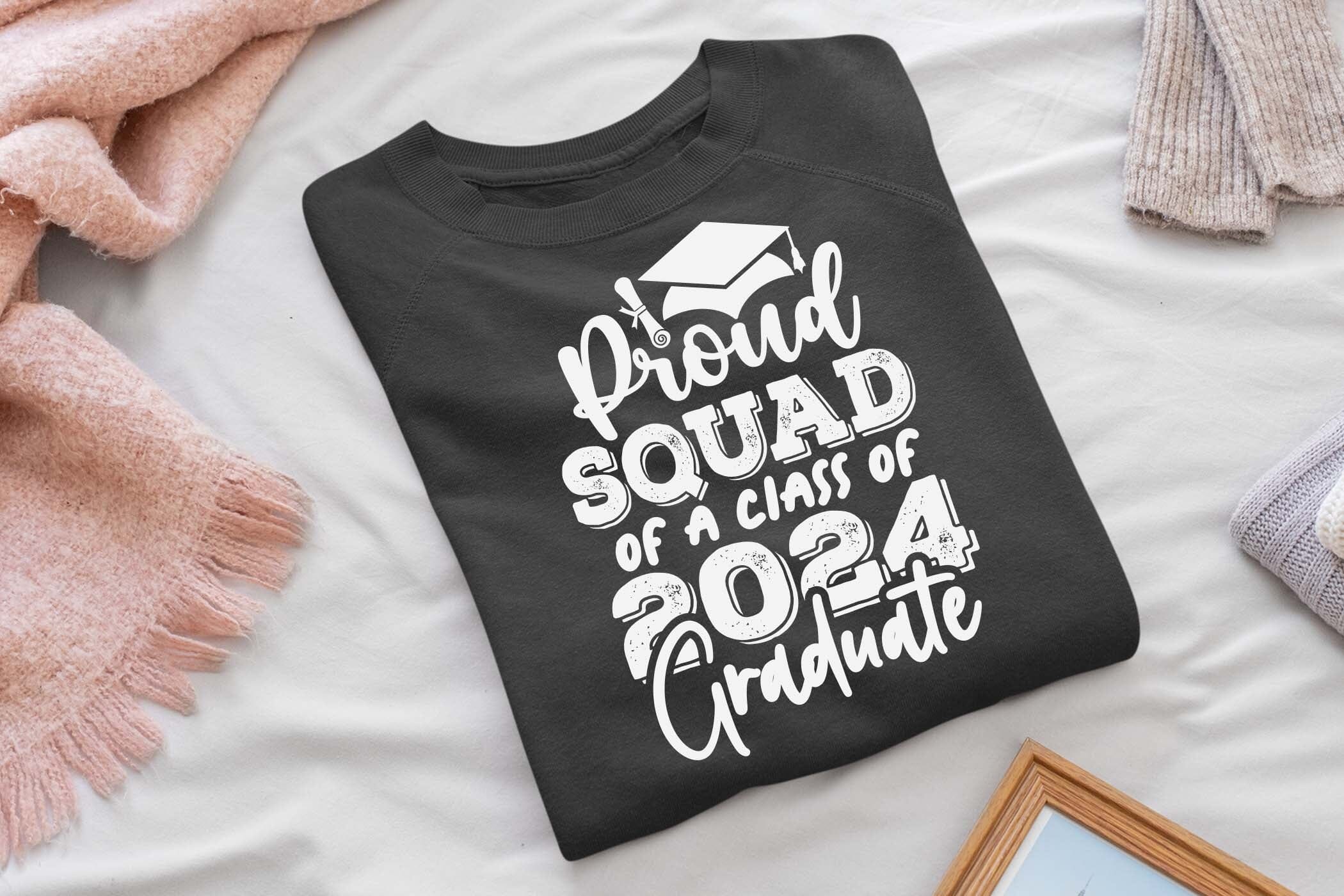Proud squad of a class of 2024 graduate svg, Graduation t shirt svg, Graduation 2024, Proud graduation 2024 svg, Class of 2024 svg, Funny graduation svg, Graduate cut files, Graduation mug svg - Image 8
