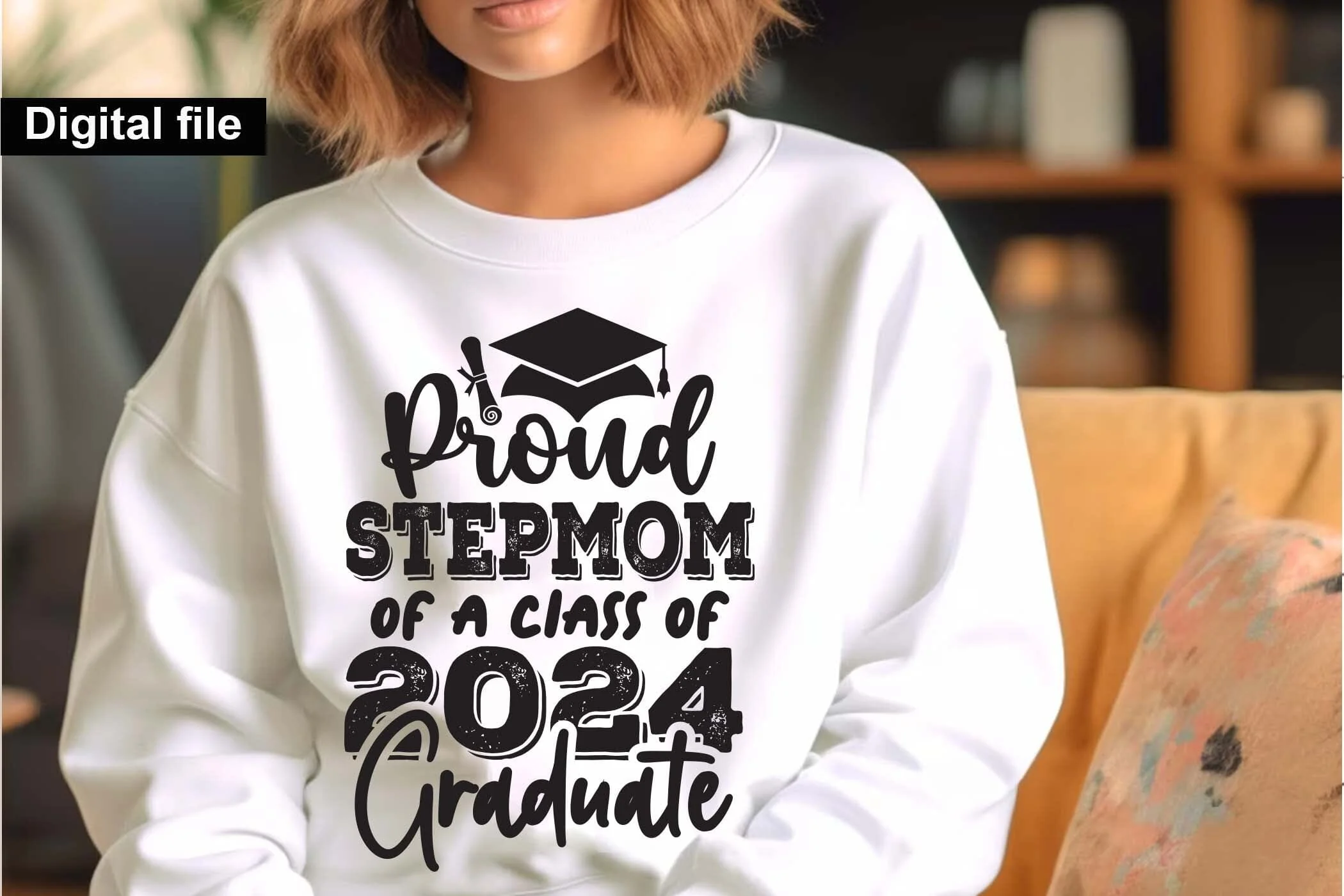 Proud stepmom of a class of 2024 graduate svg, Graduation t shirt svg, Graduation 2024, Proud graduation 2024 svg, Class of 2024 svg, Funny graduation svg, Graduate cut files, Graduation mug svg - Image 3