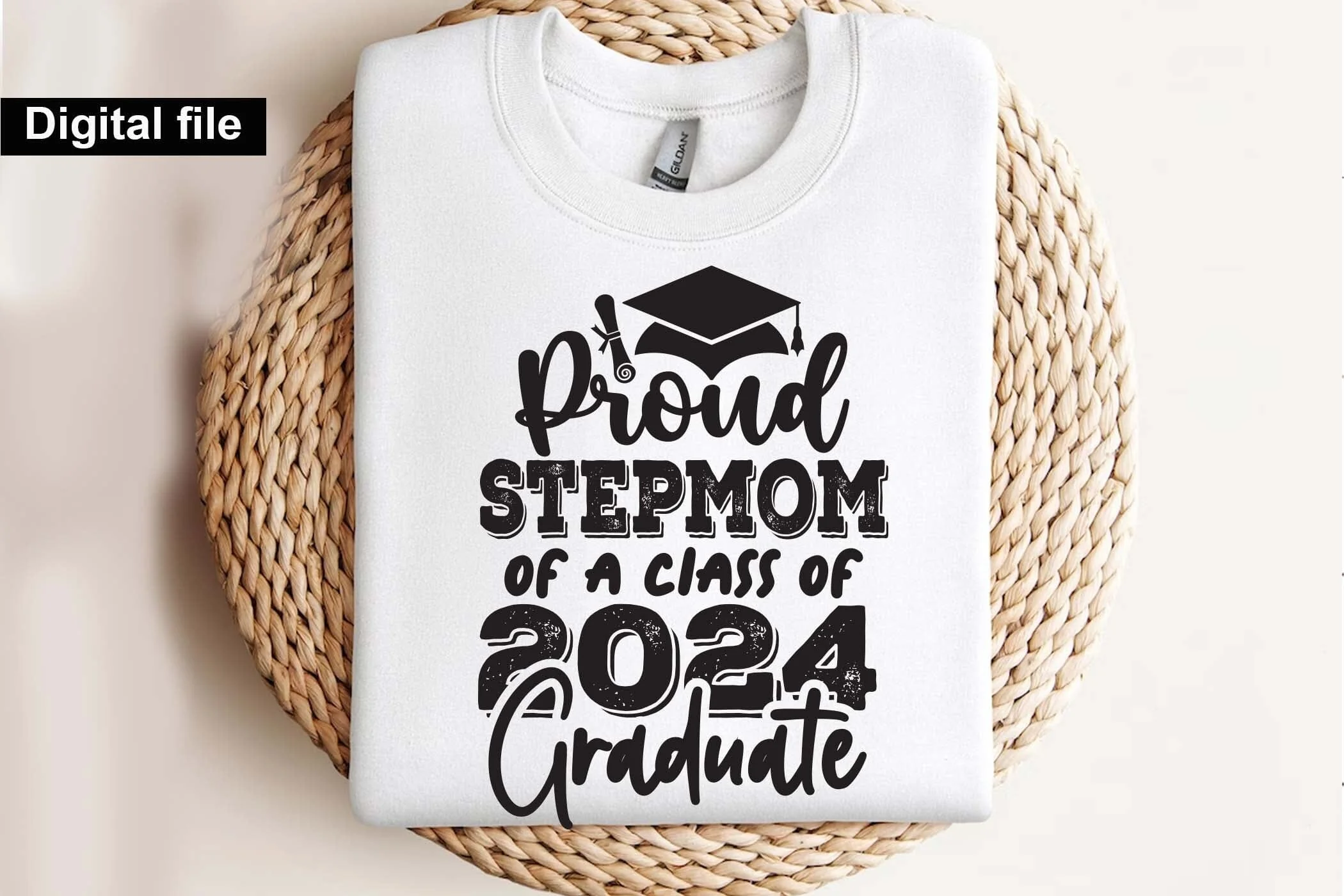 Proud stepmom of a class of 2024 graduate svg, Graduation t shirt svg, Graduation 2024, Proud graduation 2024 svg, Class of 2024 svg, Funny graduation svg, Graduate cut files, Graduation mug svg - Image 4