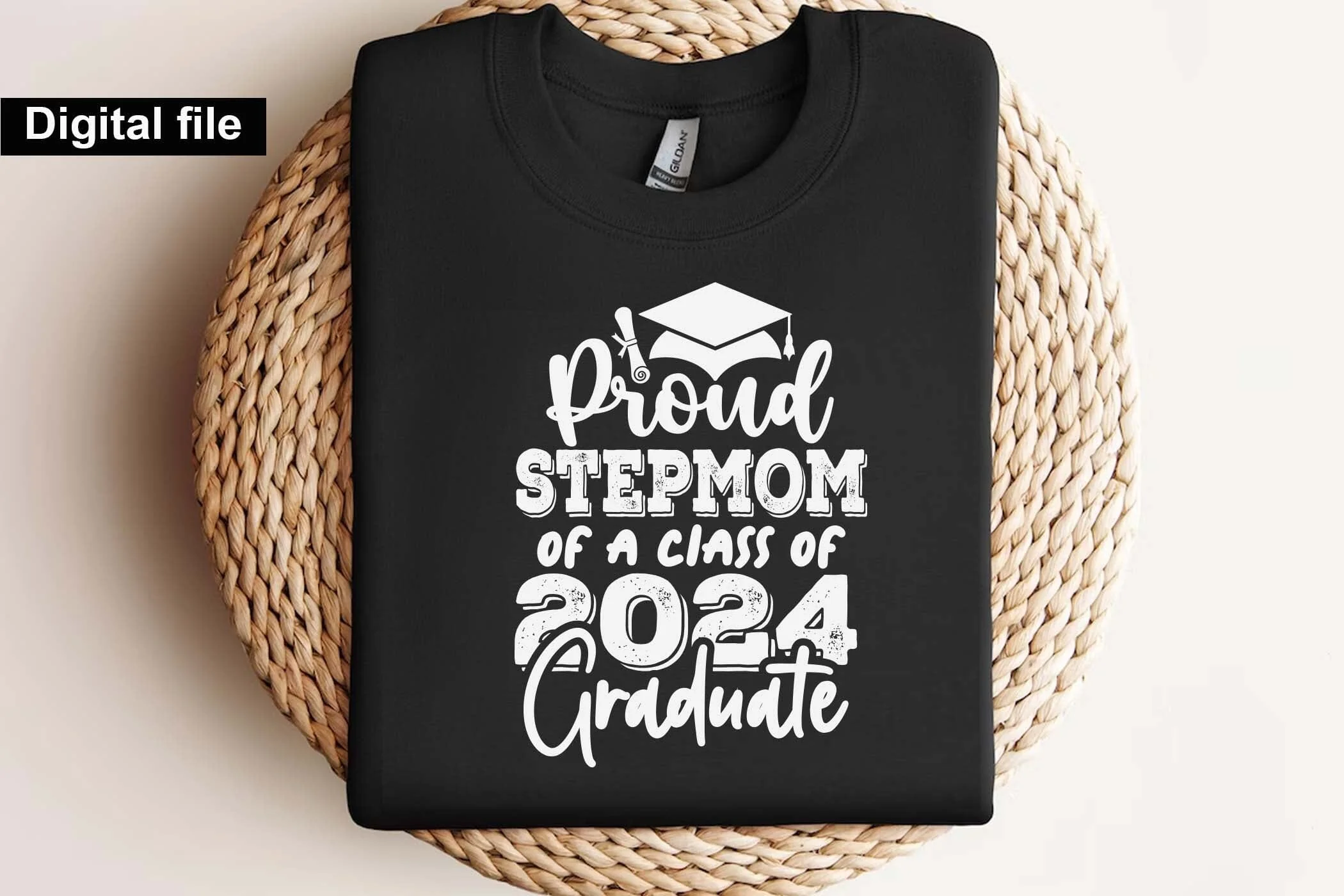 Proud stepmom of a class of 2024 graduate svg, Graduation t shirt svg, Graduation 2024, Proud graduation 2024 svg, Class of 2024 svg, Funny graduation svg, Graduate cut files, Graduation mug svg - Image 6