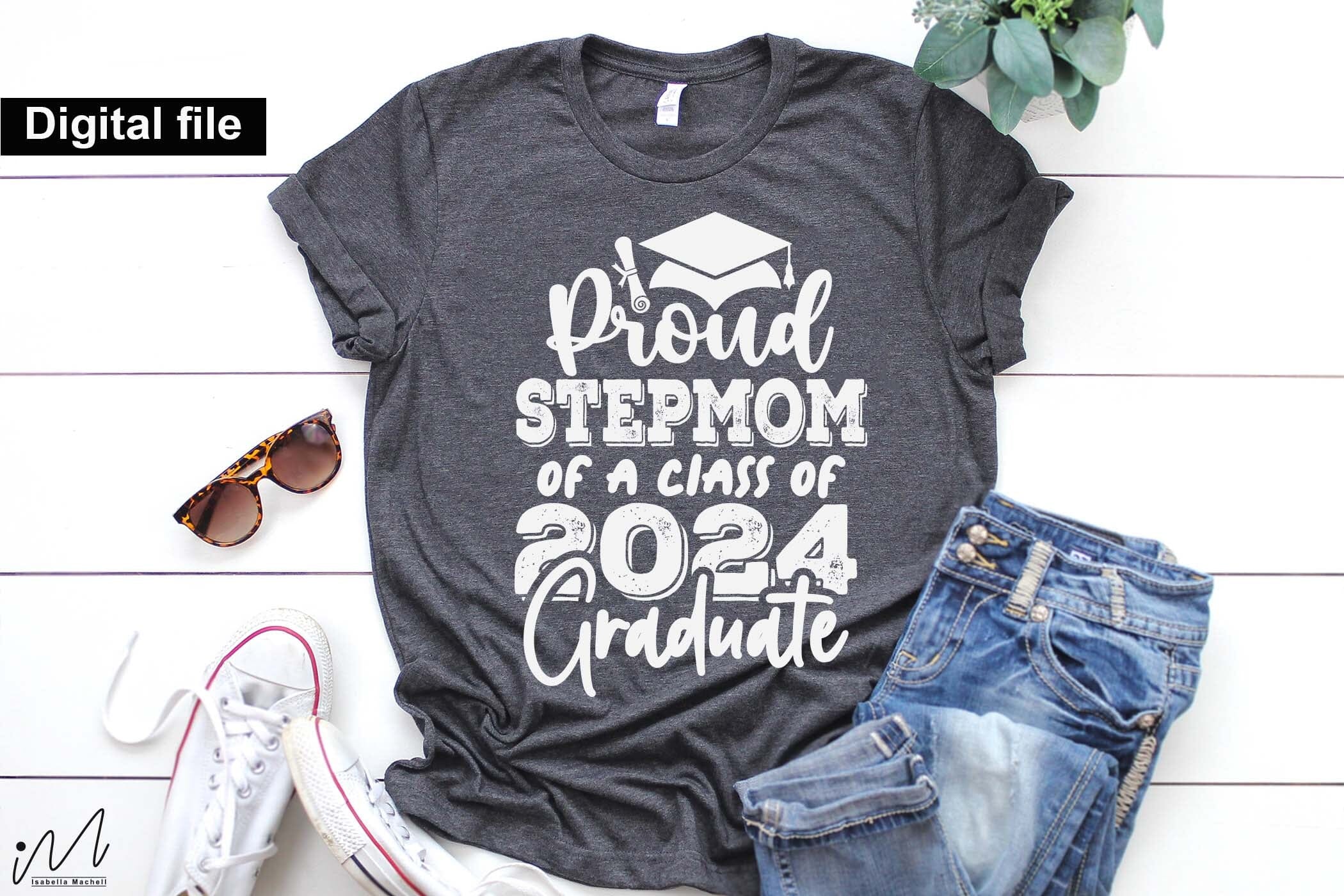 Proud stepmom of a class of 2024 graduate svg, Graduation t shirt svg, Graduation 2024, Proud graduation 2024 svg, Class of 2024 svg, Funny graduation svg, Graduate cut files, Graduation mug svg - Image 7